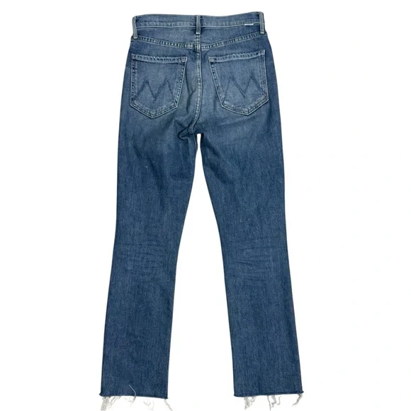 MOTHER The Pixie Dazzler Ankle Fray Straight Leg Jeans in Love Pop Size 26 CBK - Picture 3 of 12